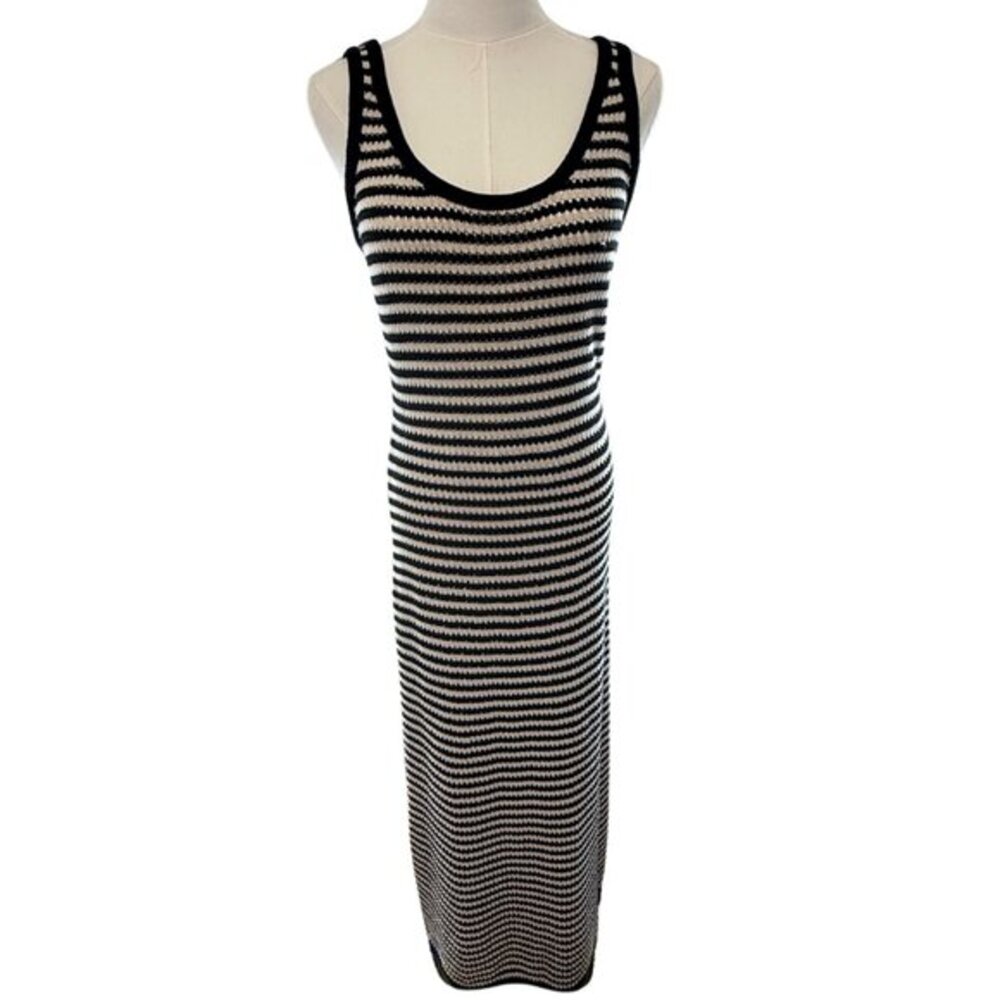 Crochet Long Maxi Coverup Dress - Sleeveless - Size Small